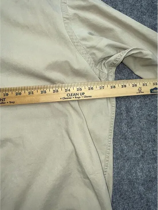 Ralph Lauren Blake Shirt Mens XL Beige Button Down Pony Cotton Classic - Picture 4 of 8